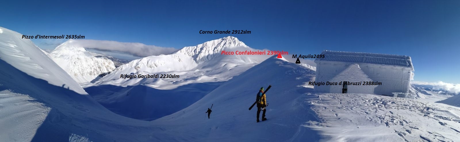 Panorama dalla cresta della Portella
