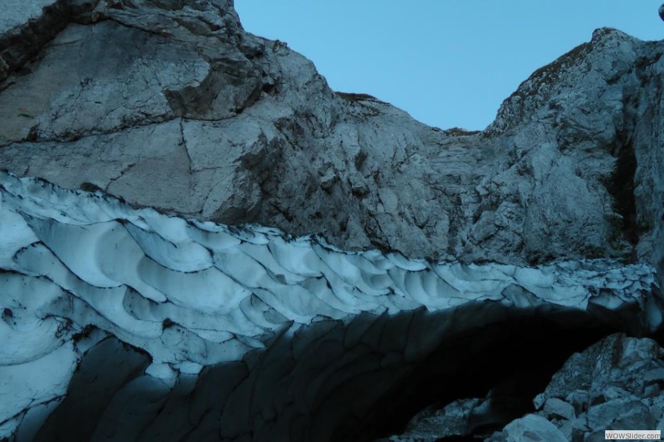 Lo spessore della neve ancora presente