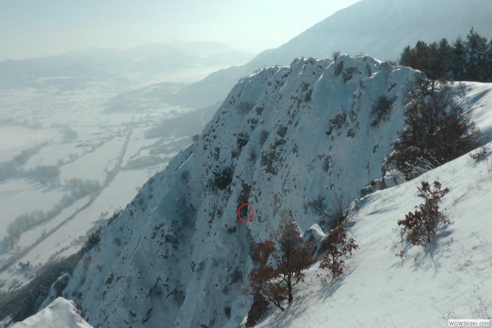 A La posizione dell'Eremo a Monte Circolo