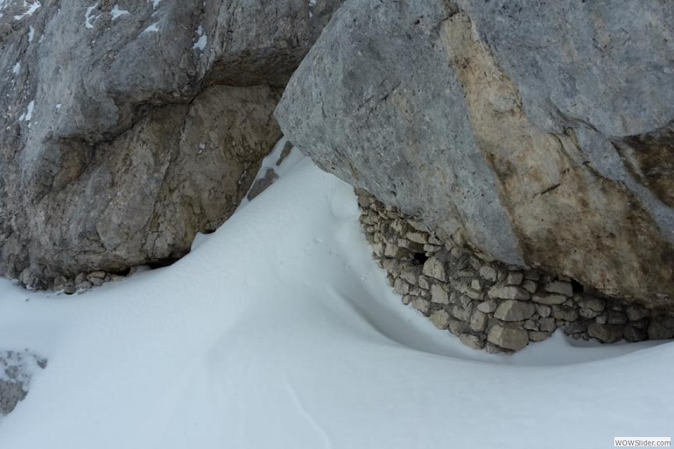 E il vecchio Rifugio Franchetti 'ju busciu'